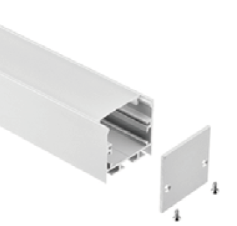 2 Meters - 35mm x 35mm Black LED Profile Extrusion with Diffuser 2 Meters - 35mm x 35mm Black LED Profile Extrusion with Diffuser